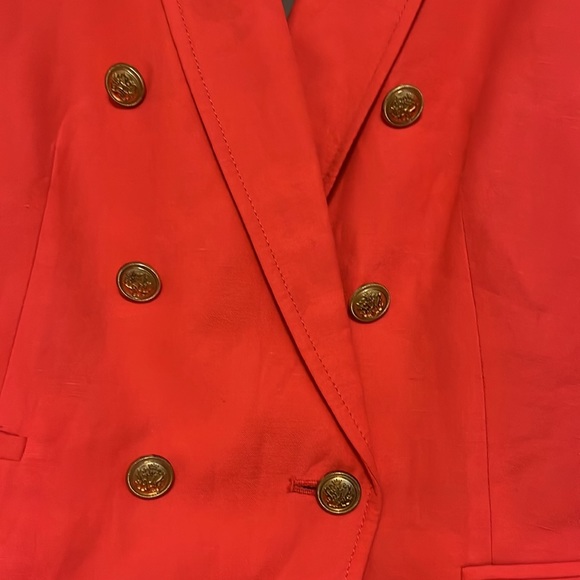 Banana Republic | 12P | like new | coral linen, lined blazer - Picture 6 of 11